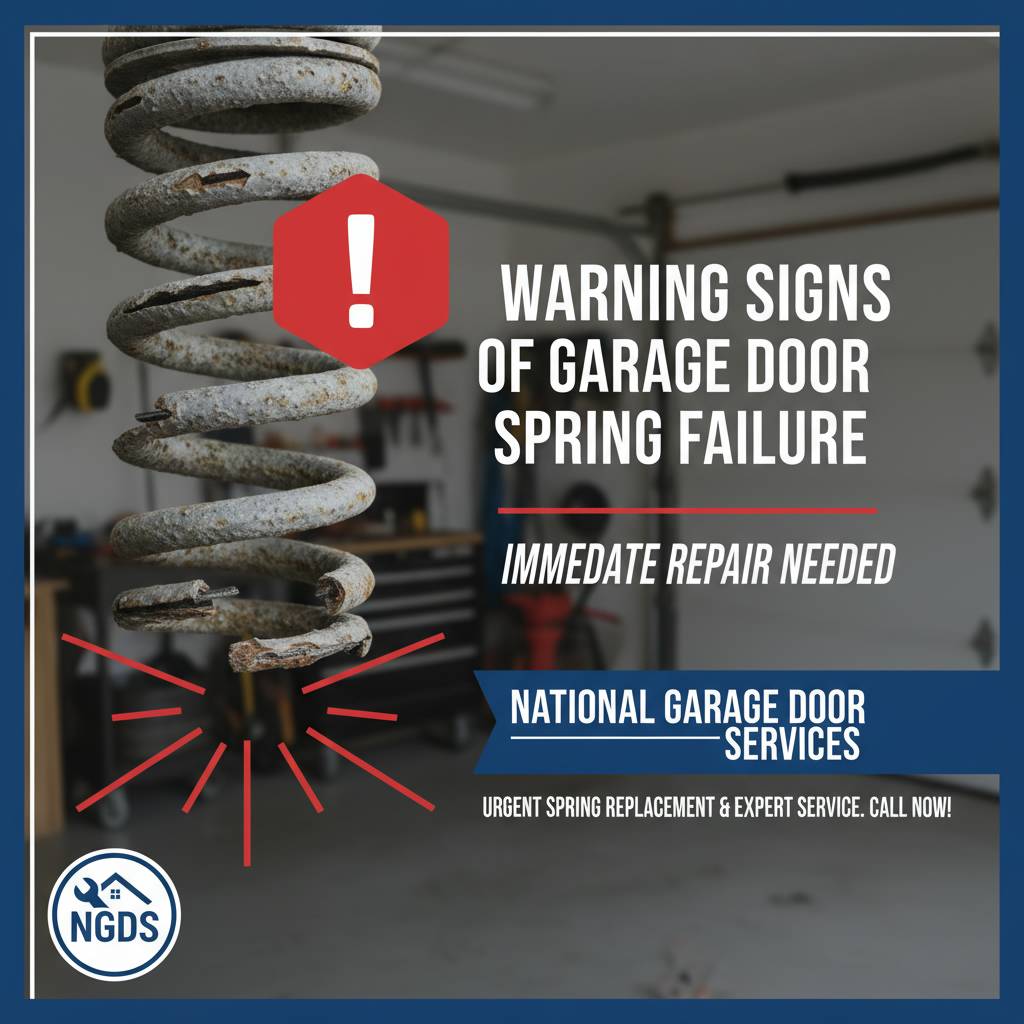 Contact National Garage Door Services for urgent spring replacement and expert service